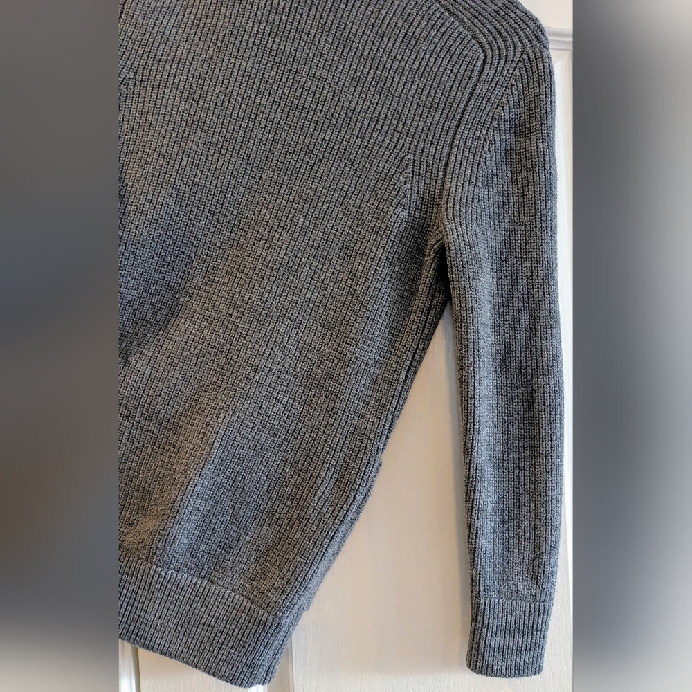 Everlane The Chunky Knit Wool Gray Cardigan Small Cabincore Preppy Academia - Picture 11 of 13